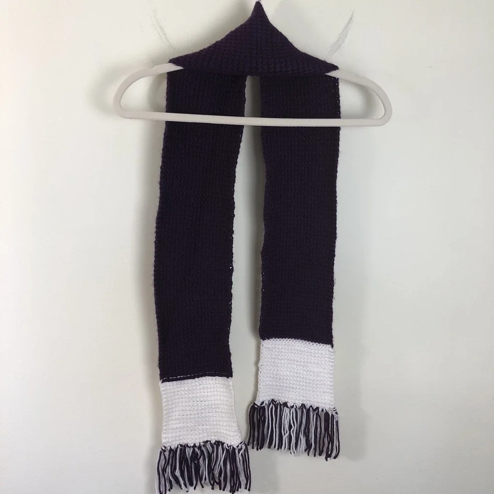 Baltimore Ravens Knit Scarf NFL Purple White Football